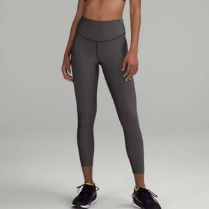 Lululemon 2022 Base Pace High-Rise Tight 25" Two-Tone Ribbed Black Gray